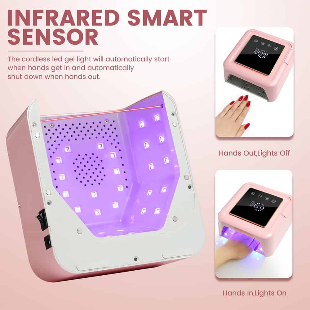 Infrared Nail Dryer. - Monalisa Store Advanced infrared smart sensor for quick, automatic nail curing. Hands out, lights off, or hands in, lights on for efficient professional manicure drying.