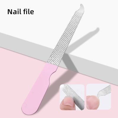 High-quality metal nail file for precise, smooth nail shaping and buffing, ideal for personal and professional use in nail salons and beauty routines.