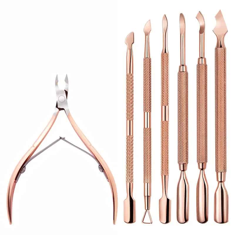 Precision beauty surgical tools for eyelash extensions, brow shaping, and skincare. Professional-grade stainless steel, rose gold finish, ergonomic design for accurate and safe use.