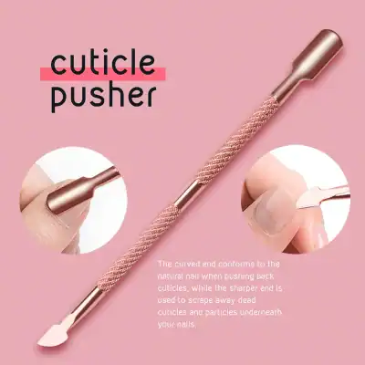High-quality nail cuticle pusher for manicure and pedicure beauty treatments, ideal for removing dead cuticles, shaping nails, and maintaining healthy cuticle skin.