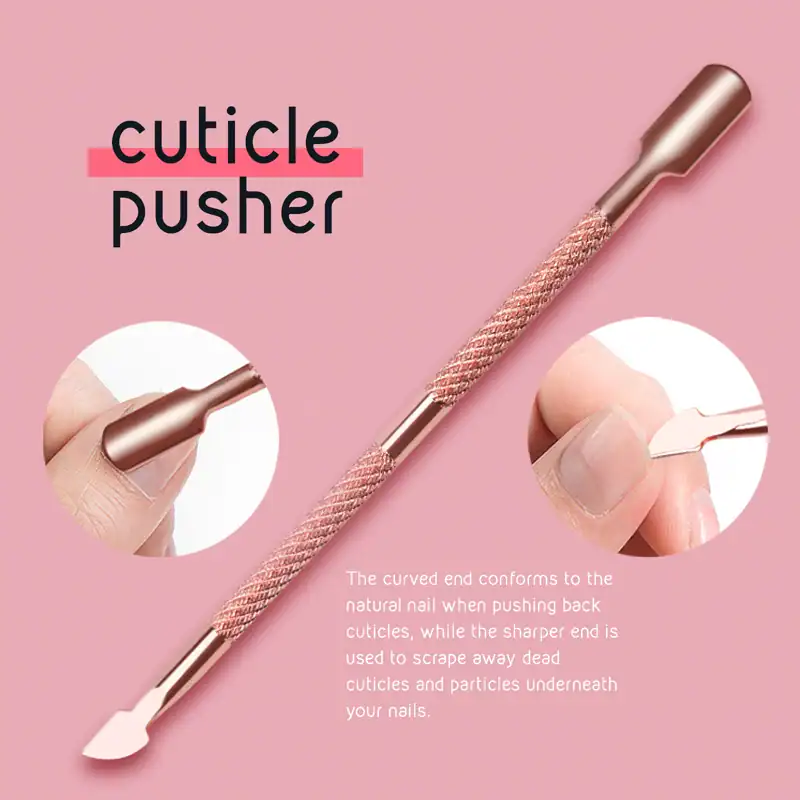 High-quality nail cuticle pusher for manicure and pedicure beauty treatments, ideal for removing dead cuticles, shaping nails, and maintaining healthy cuticle skin.