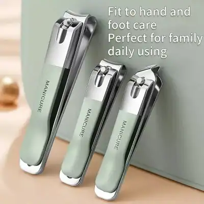 High-quality manicure and pedicure clippers for precise trimming of nails. Perfect for family use, featuring ergonomic design and durable stainless steel blades for comfortable, safe, and efficient nail grooming.