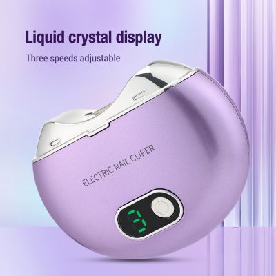Electric nail clipper with digital LCD display, easy to use at home, battery-powered, and perfect for professional or personal nail grooming. Compact, stylish, and efficient.