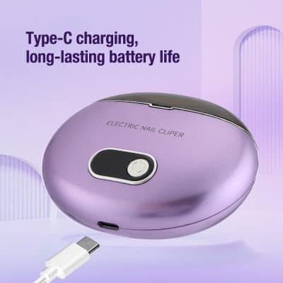 Electric nail clipper for at-home pedicure and manicure.