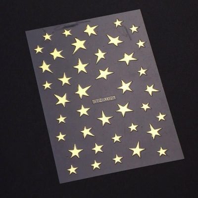 Bright star decals for nail art, perfect for creative manicures and pedicures at Monalisa Store. High-quality, easy-to-apply nail stickers for stylish and unique nail designs.