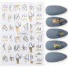 High-quality modern oval-shaped nail tips for acrylic or gel nails, featuring stylish gold and black accent designs, perfect for professional or home manicure standards.