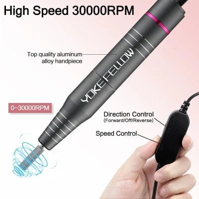 High-speed professional microdermabrasion device for skin rejuvenation. Features adjustable speed, aluminum alloy handpiece, and easy control for effective skincare at home.