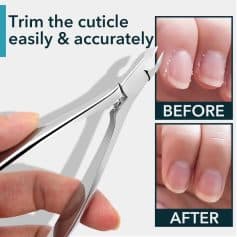 Precision toenail and fingernail trimmers for grooming.