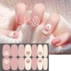 Delicate pastel pink and white animal-themed nail design with striped accents, perfect for a cute and fashionable manicure. Show off adorable animal nail art with detailed character illustrations.