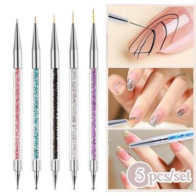 Precision nail art tools, acrylic nail stylus pens, perfect for manicures, gel, acrylic designs, and detailed nail decoration, ideal for professional or home use.