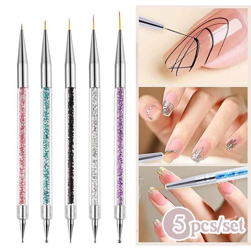 Precision nail art tools, acrylic nail stylus pens, perfect for manicures, gel, acrylic designs, and detailed nail decoration, ideal for professional or home use.