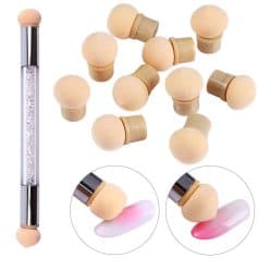 Soft makeup sponge and dual-tone applicator for foundation blending, flawless coverage, and professional makeup application. Perfect for all skin types and makeup routines.