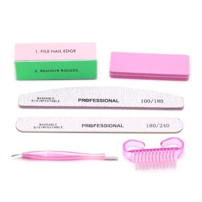 Precise nail file, buffer, and tools for professional manicures and pedicures, perfect for maintaining healthy, beautiful nails at home or salon.