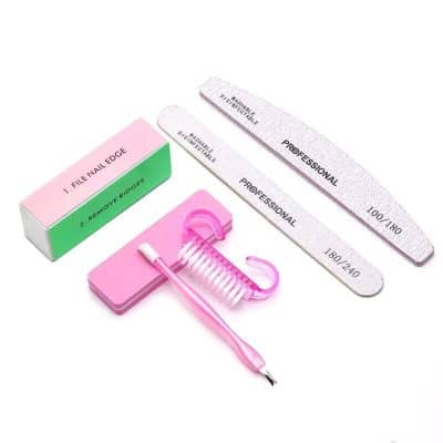 Premium nail filing and buffing tools for perfect manicures and pedicures at Monalisa Store, including nail buffers, file edges, and cleaning brushes.