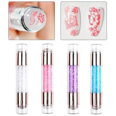 Brightly colored nail art pens featuring floral and butterfly patterns, perfect for detailed and artistic nail designs and DIY manicures at home or salons.