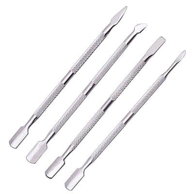 High-quality dental spatula set for precise dental procedures, featuring stainless steel tips and ergonomic textured handles for improved control and accuracy.