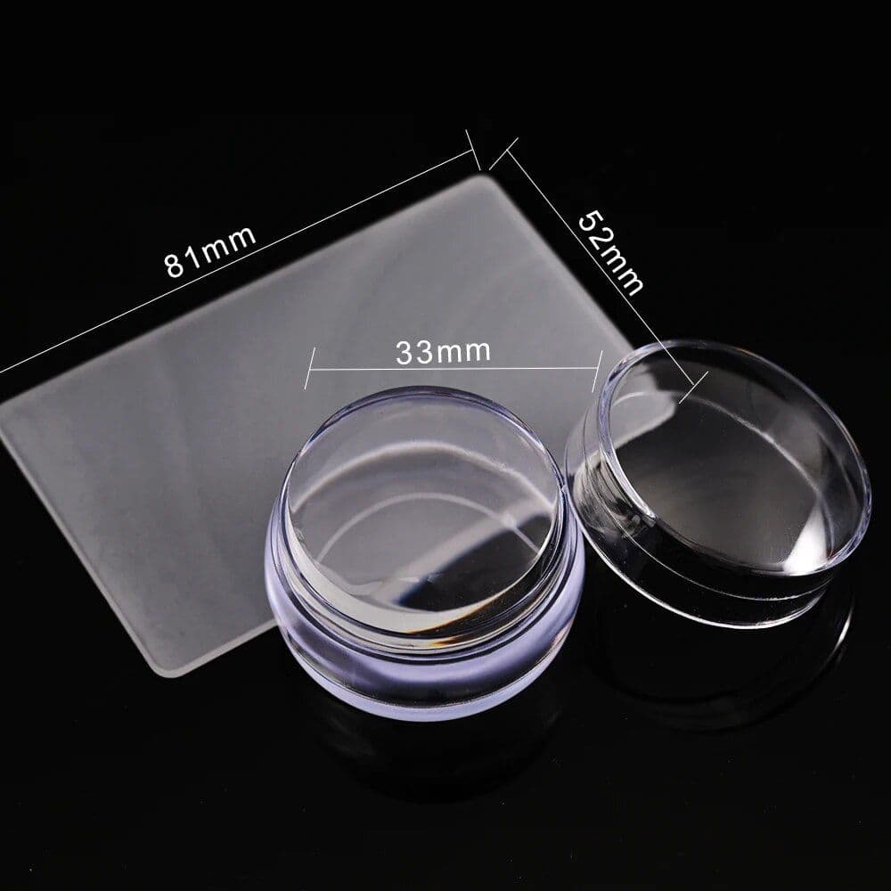 Clear acrylic eyepatch container with precise measurements for optical and ophthalmology use. Perfect for storing eyeglasses, contact lenses, and eye care accessories.