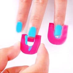 Colorful gel nails and nail art design.