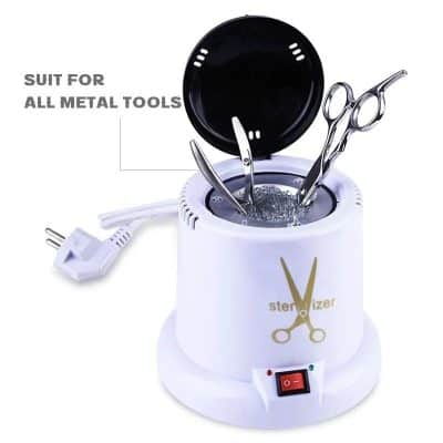 Portable sterilization device for surgical and medical tools with safety lid and power cord, ideal for clinics and salons, ensuring hygienic sterilization.