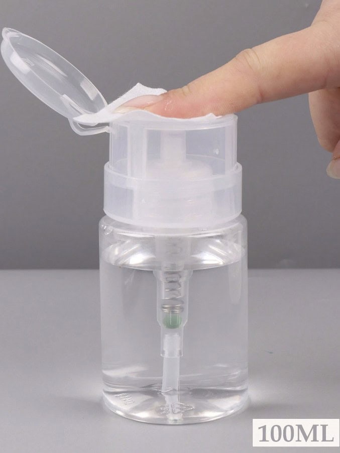Portable eye drop container for easy eye medication application. Transparent with a secure cap for safe storage. Perfect for precise eye drop dosage.