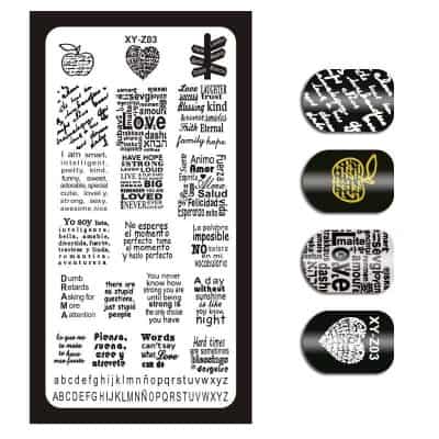 Stylish press-on nails with inspirational word art, perfect for enhancing your look, available at Monalisa Medical store for trendy and affordable nail art accessories.