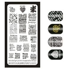 Elegant nail wraps with black and gold apple design, perfect for stylish finger art and personal grooming. Durable, trendy, and easy to apply for a chic look. Ideal for beauty and fashion enthusiasts.