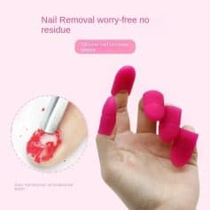 Silicone nail remover sleeve for easy, residue-free nail polish removal. Soft, flexible, reusable for quick beauty routines. Perfect for quick and clean nail care.