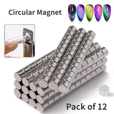 Strong circular magnets for glasses and jewelry. Perfect for DIY repairs and crafts. Pack of 12 durable stainless steel magnets with easy-to-use design. Enhance your accessories easily.