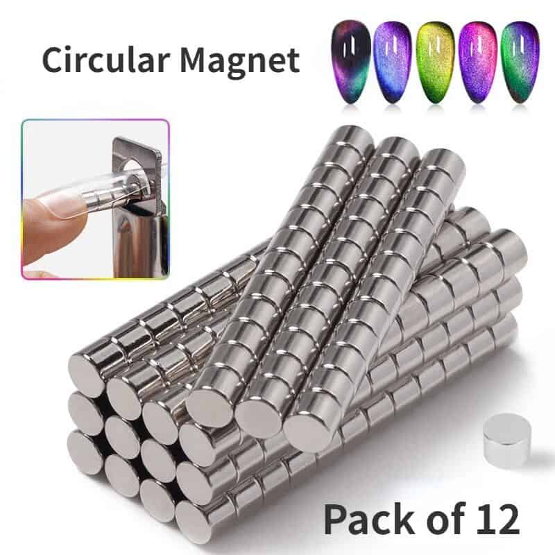 Strong circular magnets for glasses and jewelry. Perfect for DIY repairs and crafts. Pack of 12 durable stainless steel magnets with easy-to-use design. Enhance your accessories easily.
