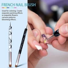 French nail art brush for detailed painting, ideal for creating exquisite flowers and blooming effects on nails, perfect for professional manicure and pedicure enhancement.