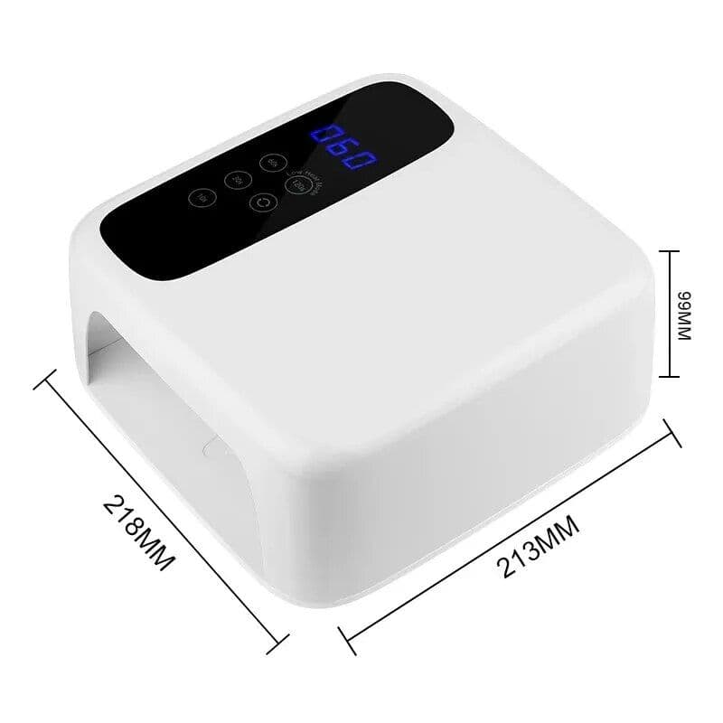 Efficient UV LED nail dryer with digital display, quick curing, and easy operation for professional and home use in nail salons.