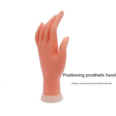 Prosthetic hand for accurate positioning, flexible fingers, and comfortable fit, ideal for medical and ophthalmic applications. High-quality, durable, designed for precise use.