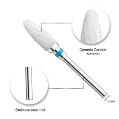High-quality ceramic carbide dental drill bit with stainless steel rod for durable and efficient performance.