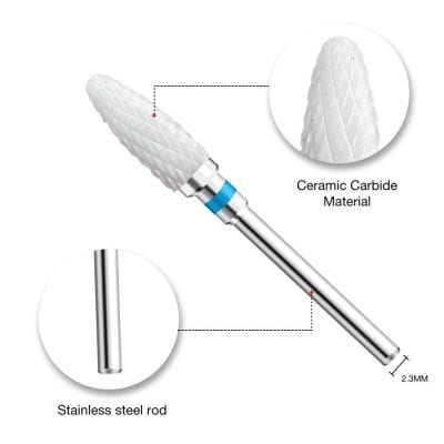 High-quality ceramic carbide dental drill bit with stainless steel rod for durable and efficient performance.