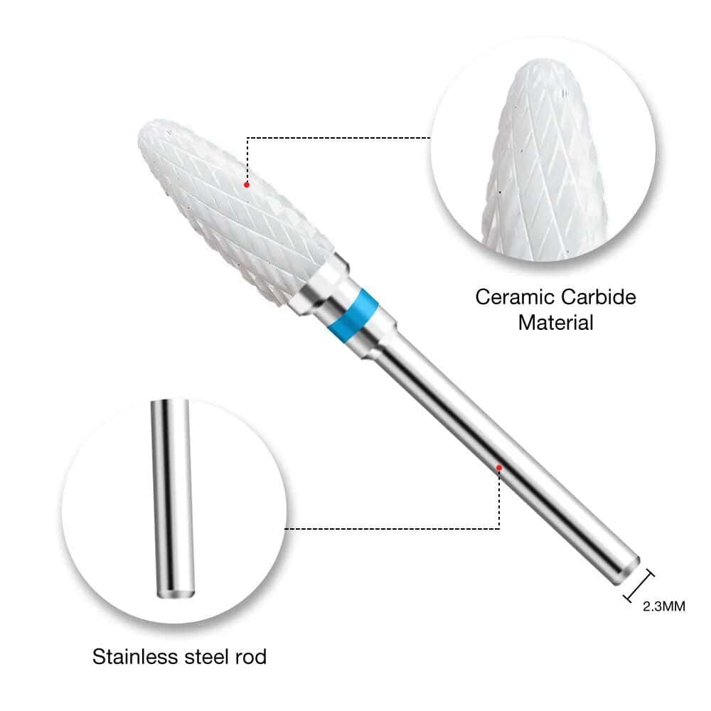 High-quality ceramic carbide dental drill bit with stainless steel rod for durable and efficient performance.