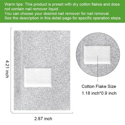 Gentle cotton nail remover pads with dry cotton flakes, ideal for quick and effective nail polish removal. Suitable for all nail types, easy to use, and mess-free for a clean, polished look.