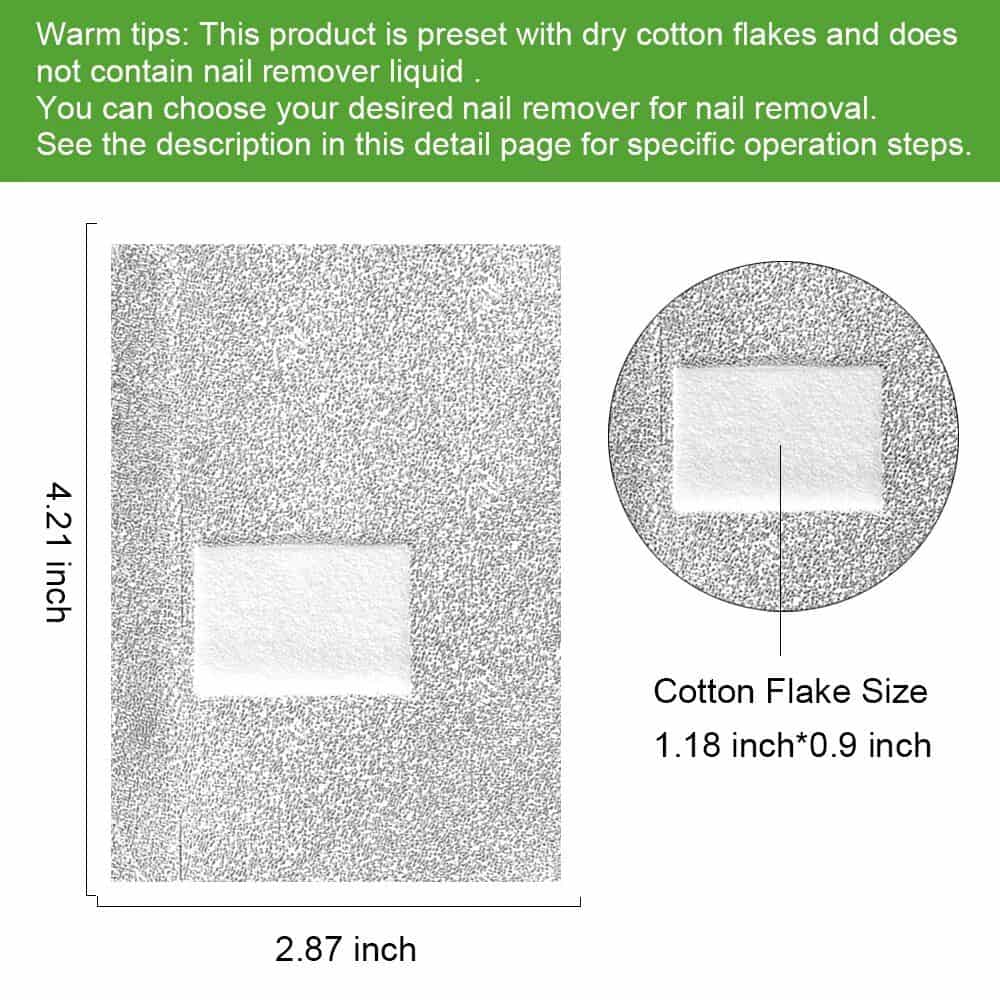 Gentle cotton nail remover pads with dry cotton flakes, ideal for quick and effective nail polish removal. Suitable for all nail types, easy to use, and mess-free for a clean, polished look.