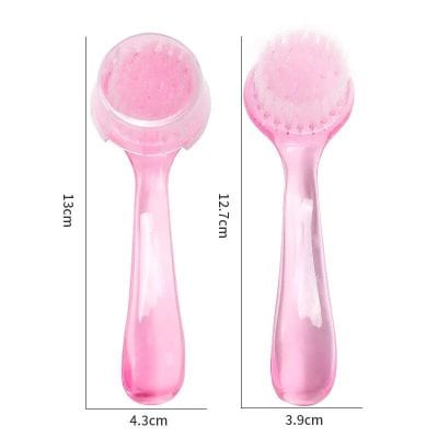 Soft silicone facial cleansing brushes for gentle exfoliation and pore cleansing, ideal for skincare routines.