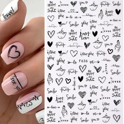 Nail art featuring 