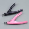 Eco-friendly stapler, black and pink color, durable plastic material, ideal for office and home use, sleek compact design, easy to operate, strong staple holding capacity, portable and lightweight.