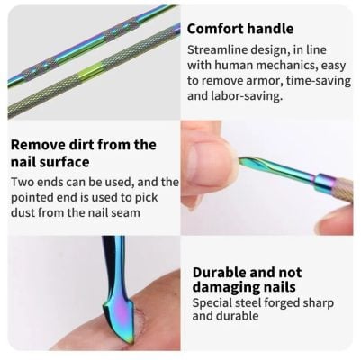 High-quality nail repair tools for manicures and pedicures. Durable, ergonomic, and designed for removing dirt and dirt from nails, ensuring healthy, shiny nails.