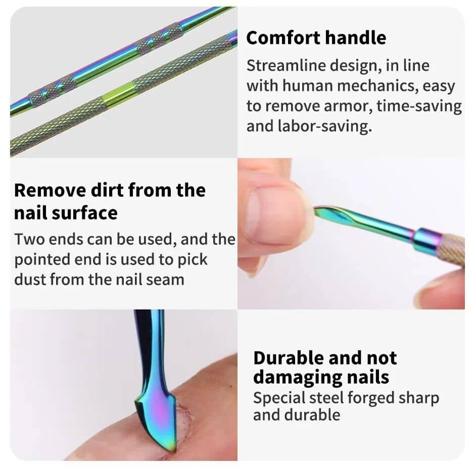 High-quality nail repair tools for manicures and pedicures. Durable, ergonomic, and designed for removing dirt and dirt from nails, ensuring healthy, shiny nails.