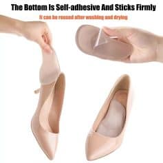 Comfortable, reusable, self-adhesive ballet flats for women, perfect for easy wear and removal, ideal for travel and casual occasions.