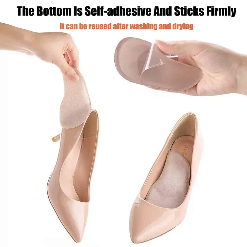 Comfortable, reusable, self-adhesive ballet flats for women, perfect for easy wear and removal, ideal for travel and casual occasions.