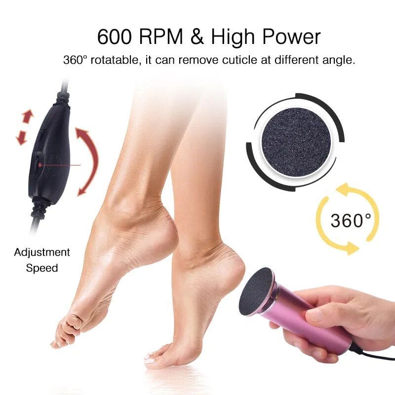 High-power 360° rotatable foot massager with adjustable speed, promotes relaxation, improves circulation, and relieves tiredness for optimal wellness. Perfect for foot care and pain relief.
