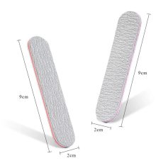 High-quality nail buffer file for professional and home pedicure, featuring durable, textured surfaces for smooth, shiny nails. Compact 9cm x 2cm design for easy use.