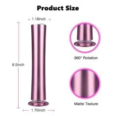 Elegant pink metallic bottle with 360° rotation and matte texture, perfect for health and beauty routines. Compact size fits comfortably in hand, ideal for personal use or gifts.