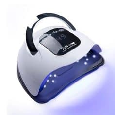 Portable LED UV nail dryer for quick and efficient gel polish curing, ideal for salons and at-home use, featuring touch controls and fast drying technology.