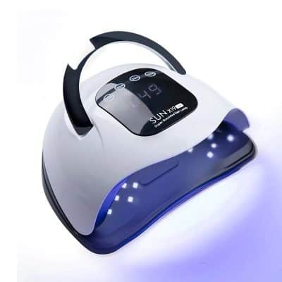Portable LED UV nail dryer for quick and efficient gel polish curing, ideal for salons and at-home use, featuring touch controls and fast drying technology.