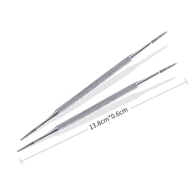 Sterile stainless steel precision tweezers for optometry, eye exams, and detailed medical procedures, measuring 13.8cm with fine tips for accuracy.